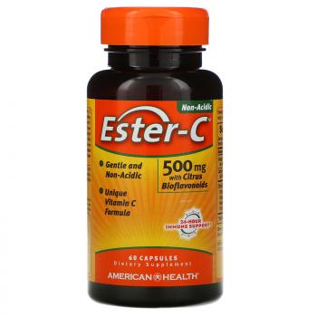 American Health Ester-C with Citrus Bioflavonoids (Ester-C с цитрусовыми биофлавоноидами) 500 мг 60 капсул