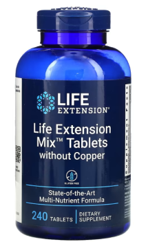 Life Extension Mix™ Tablets without Copper	(Таблетки Mix без меди) 240 таблеток