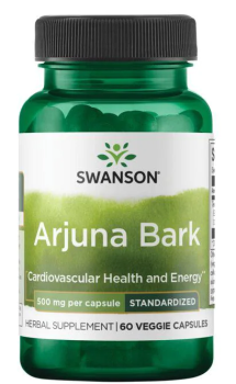 Swanson Arjuna Bark (Кора Арджуны - Стандартизированная) 500 мг 60 капсул, срок годности  01/2024