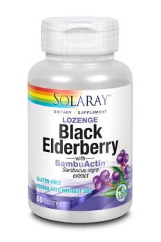 Solaray Guaranteed Potency Black Elderberry Extract (Экстракт черной бузины) 200 мг 60 леденцов