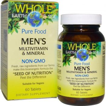 Natural Factors Whole Earth & Sea Men`s Multivitamin & Mineral (мультивитаминный и минеральный комплекс для мужчин) 60 таблеток