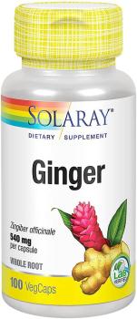Solaray Ginger (Имбирь) 540 мг 100 вег капсул