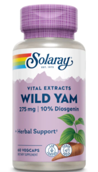Solaray Guaranteed Potency Wild Yam Root Extract Root Extract (экстракт корня дикого ямса) 275 мг 60 капсул