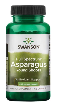 Swanson Full Spectrum Asparagus Young Shoots (молодые побеги спаржи полного спектра) 400 мг 60 капсул