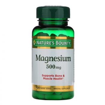 Nature's Bounty Magnesium (Магний) 500 мг 100 таблеток покрытых оболочкой