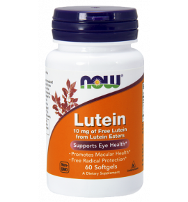 NOW Lutein (Лютеин) 10 мг 60 капсул