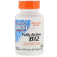 Doctor's Best Best Fully Active B12 (Активный витамин B12) 1500 мкг 180 капсул