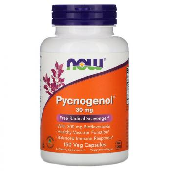 Now Foods Pycnogenol (пикногенол) 30 мг 150 вегетарианских капсул