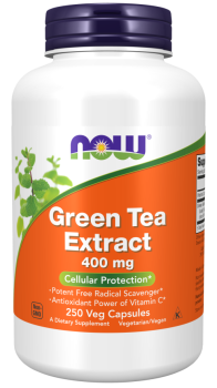 NOW Green Tea Extract (Экстракт зеленого чая) 400 мг 250 вег капсул