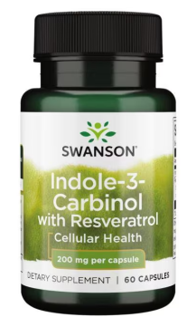 Swanson Indole-3-Carbinol with Resveratrol (Индол-3-карбинол с ресвератролом) 200 мг 60 капсул