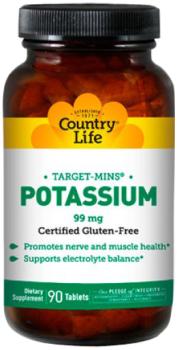 Country Life Potassium (Калий) 99 мг 90 таблеток