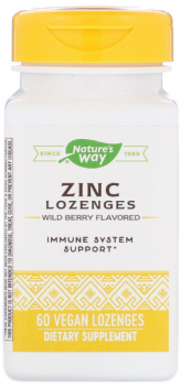 Nature's Way Zinc Lozenges (Леденцы с цинком) со вкусом лесной ягоды 60 леденцов
