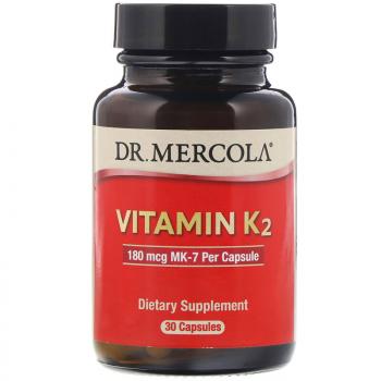Dr. Mercola Vitamin K2 (Витамин K2) 180 мкг 30 капсул, срок годности 09/2023