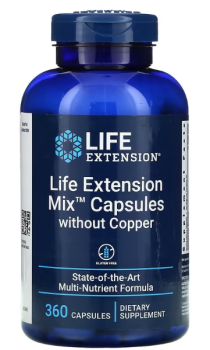 Life Extension Mix™ Capsules without Copper (Капсулы Mix без меди) 360 капсул