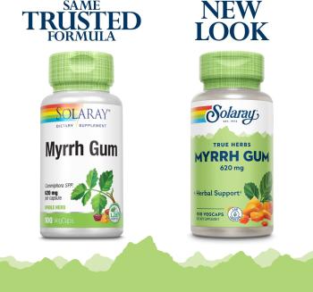 Solaray Myrrh Gum Resin (Камедь мирры) 620 мг 100 капсул