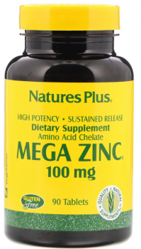 Nature's Plus Mega Zinc (Мега цинк) 100 мг 90 таблеток