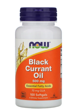 NOW Foods Black Currant Oil (масло черной смородины) 500 мг 100 капсул