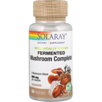Solaray Organically Grown Fermented Mushroom Complete (Ферментированный комплекс органического происхождения) 600 мг 60