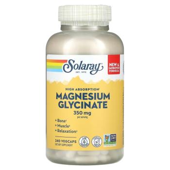 Solaray Magnesium glycinate (Глицинат магния) 350 мг 240 капсул