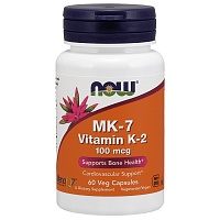 NOW MK-7 витамин K-2 100 мкг 60 капсул