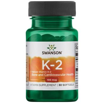 Swanson Vitamin K-2 (Высокоэффективный натуральный витамин К-2) 100 мг 30 капсул
