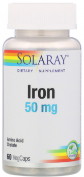 Solaray Iron (Железо) 50 мг 60 капсул