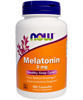 NOW Melatonin (Мелатонин) 3 мг 180 капсул