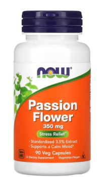 NOW Passion Flower (Пассифлора) 350 мг 90 капсул