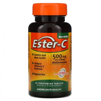 American Health Ester-C with Citrus Bioflavonoids (Ester-C с цитрусовыми биофлавоноидами) 500 мг 90 таблеток, срок годности 10/2023
