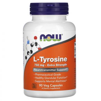 NOW L-Tyrosine (L-Тирозин) 500 мг 120 капсул