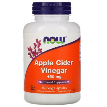 NOW Apple Cider Vinegar (яблочный уксус) 450 мг 180 капсул