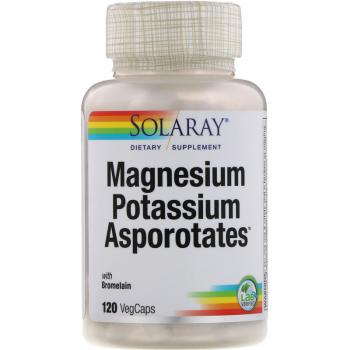 Solaray Magnesium Potassium Asporotates (аспартат магния и калия) 120 капсул