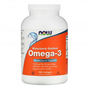 NOW Omega-3 1000 мг 500 капсул