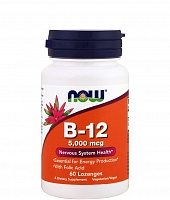 NOW Vitamin B-12 5000 мкг 60 леденцов