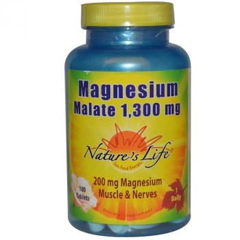 Nature's Life Magnesium Malate (Малат магния) 1300 мг 100 таблеток