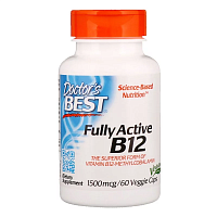 Doctor's Best Best Fully Active B12 (Активный витамин B12) 1500 мкг 60 капсул