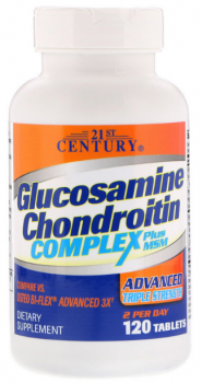 21st Century Complex Glucosamine Chondroitin plus MSM (Комплекс глюкозамина хондроитина и МСМ)  120 таблеток