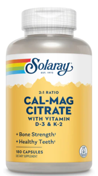 Solaray Cal-Mag Citrate with Vitamin D-3 & K-2 180 капсул