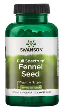 Swanson Full Spectrum Fennel Seed (семена фенхеля полного спектра действия) 480 мг 100 капсул