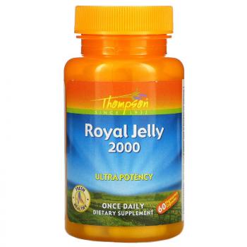 Thompson Royal Jelly (маточное молочко высокая эффективность) 2000 мг 60 вегетарианских капсул