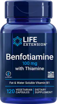 Life Extension Benfotiamine with Thiamine (Бенфотиамин с тиамином) 100 мг 120 капсул