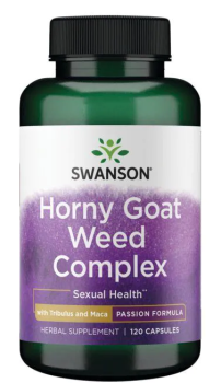 Swanson Horny Goat Weed Complex with Tribulus and Maca (Экстракт горянки козлиной с Трибулус и Мака) 120 капсул