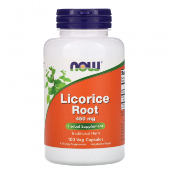 Now Foods Licorice Root (Корень солодки) 450 мг 100 вег. капсул