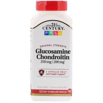 21st Century Glucosamine / Chondroitin Original Strength (Глюкозамин / Хондроитин) 250 мг / 200 мг 120 капсул (легко глотать)