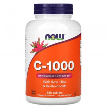 NOW Vitamine C-1000 with 100 мг Bioflavonoids RH RS 250 таблеток