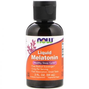 NOW Melatonin Liquid (Мелатонин жидкий) 3 мг 59 мл