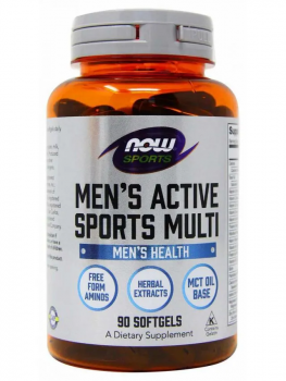 Now Men's Active Sports Multi 90 гелевых капсул