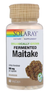 Solaray Maitake Mushroom Organically Grown (органически выращенный ферментированный майтаке) 60 капсул