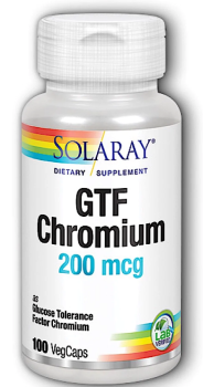 Solaray GTF Chromium (GTF Хром) 200 мкг 100 капсул