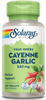 Solaray Cayenne Pepper & Garlic Bulb (Кайенский перец и чеснок) 540 мг 100 капсул
